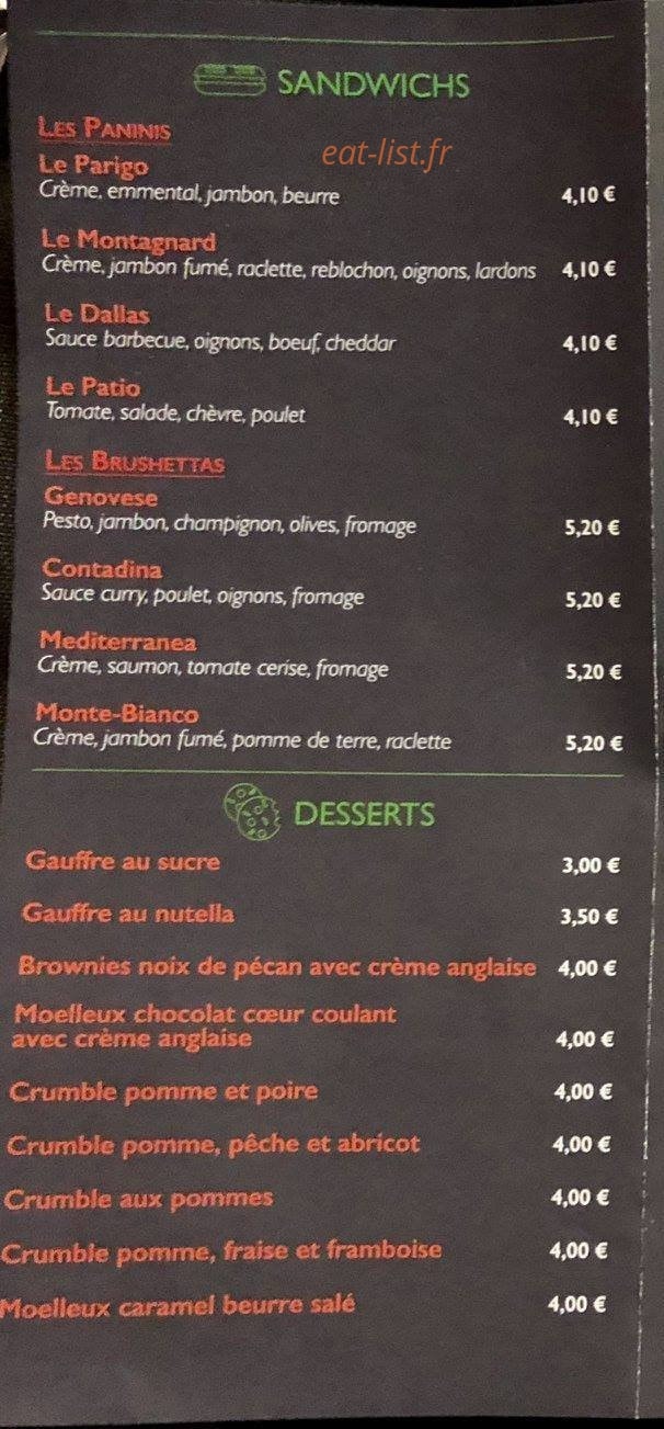 Les Petites Olives — carte page 5