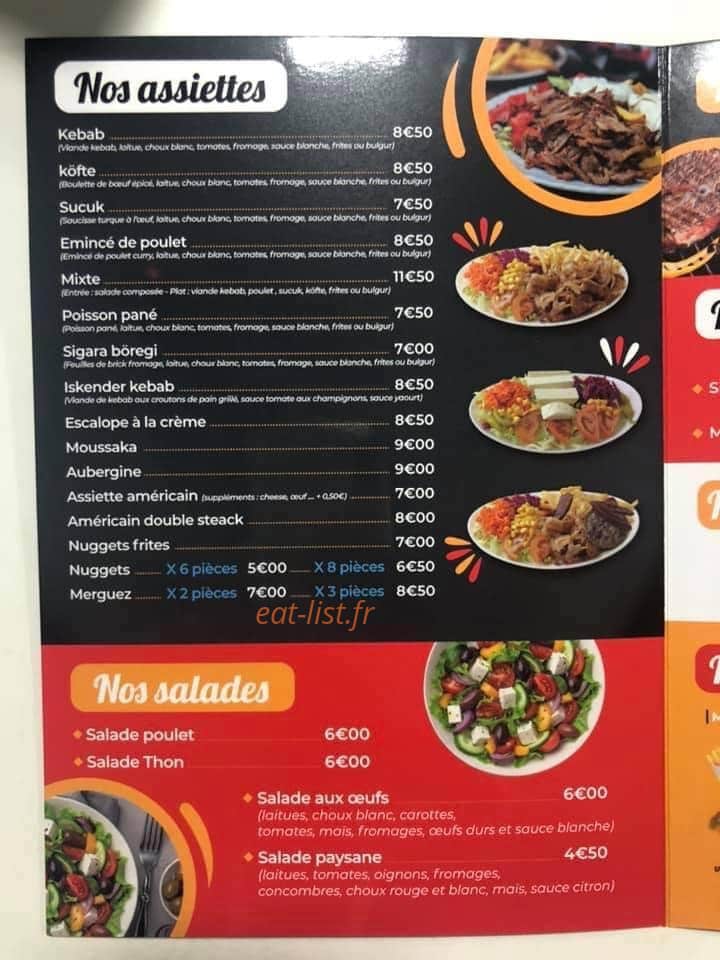 Pagnotin’s Kebab — carte page 2