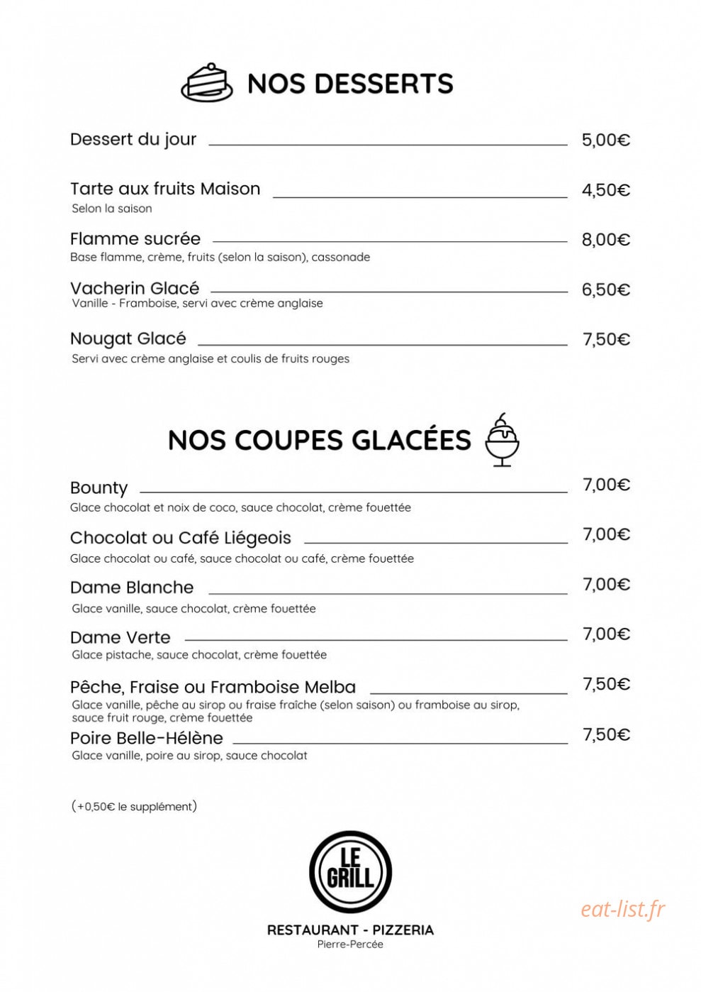 Le grill — carte page 3