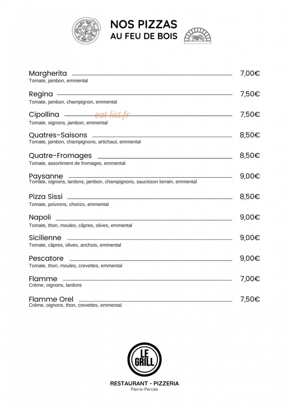 Le grill — carte page 2