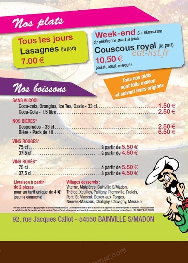 Pizz'Ajo — carte page 4