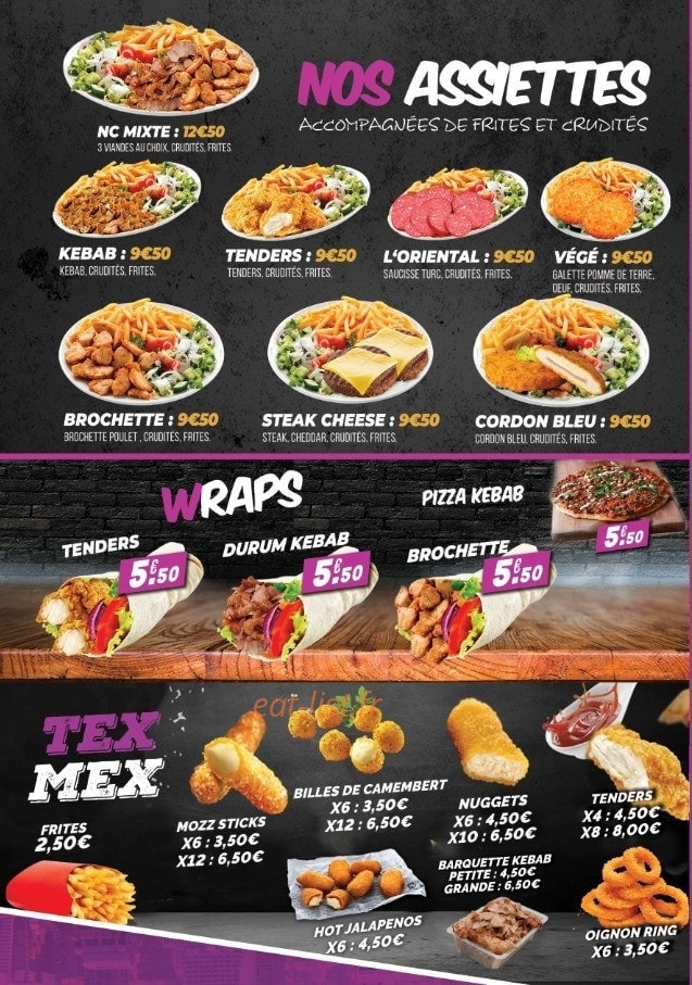 NC restaurant — carte page 4