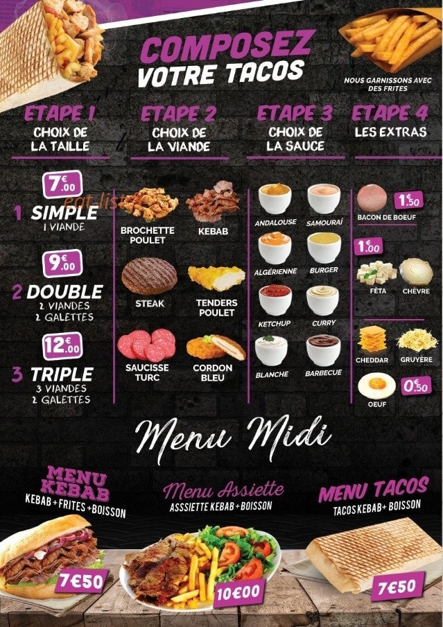 NC restaurant — carte page 2