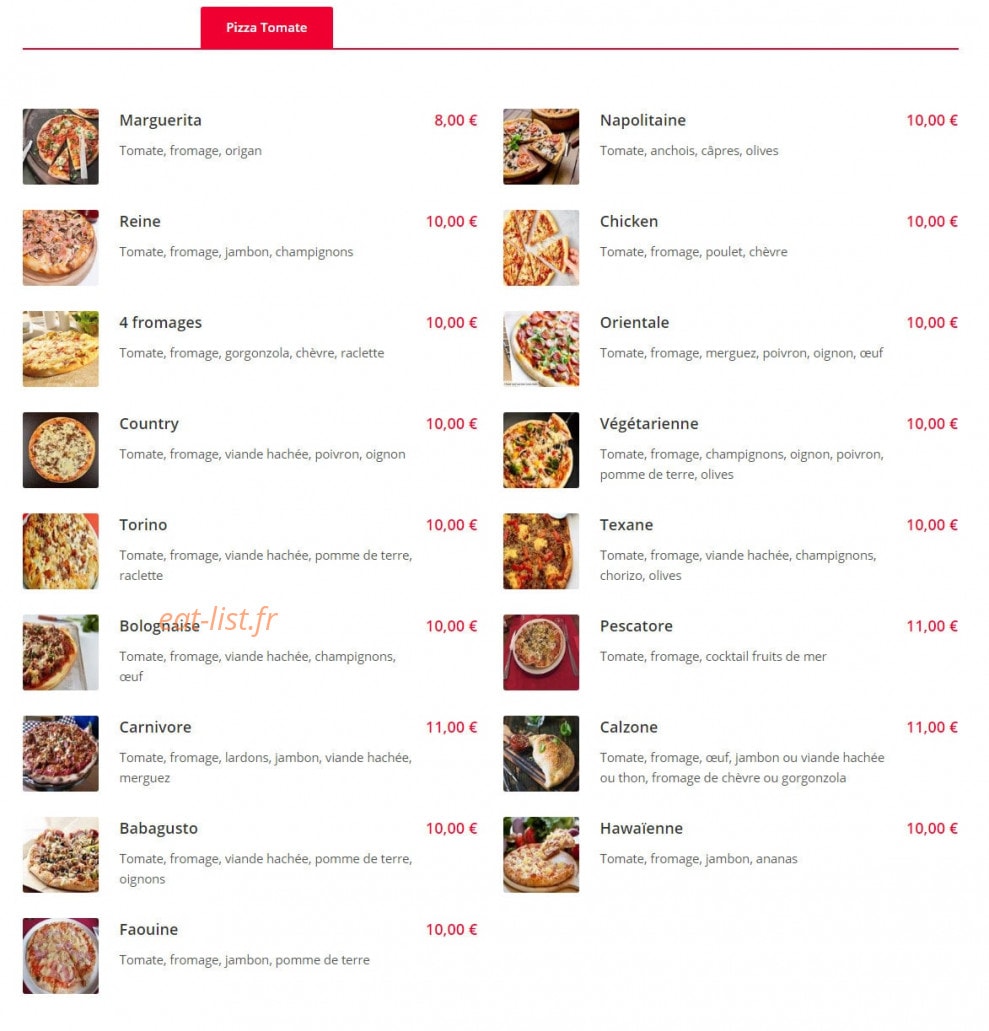 Baba Gusto — carte page 2