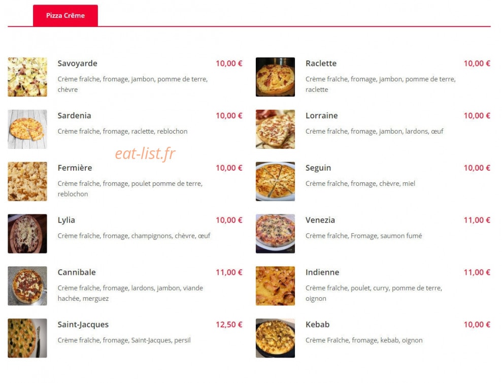 Baba Gusto — carte page 1