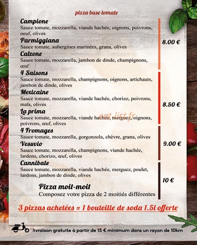 Délipizza — carte page 3