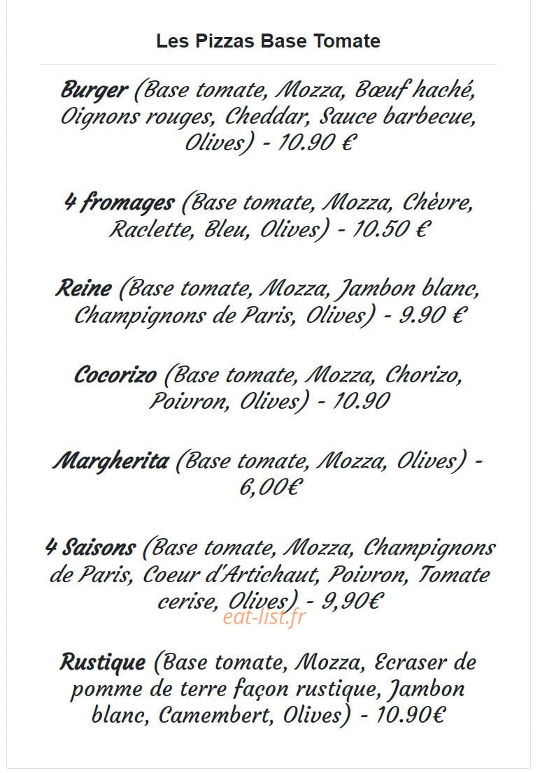 Les 4 Saisons — carte page 1