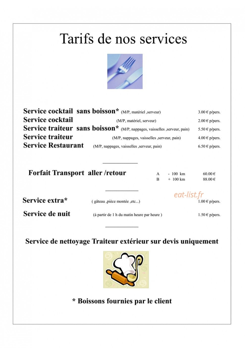 Restaurant Sabatini — carte page 5