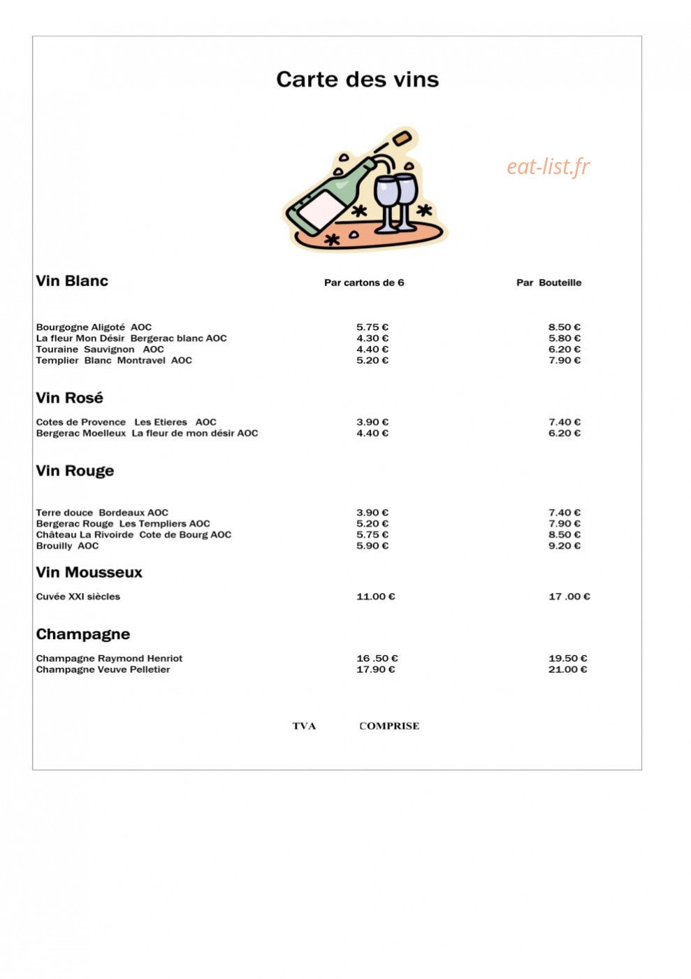 Restaurant Sabatini — carte page 6