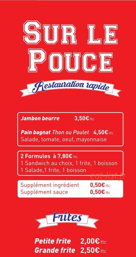 Sur Le Pouce — carte page 1