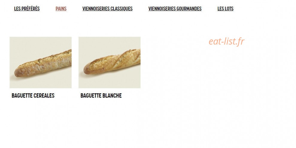 Brioche Dorée — carte page 8