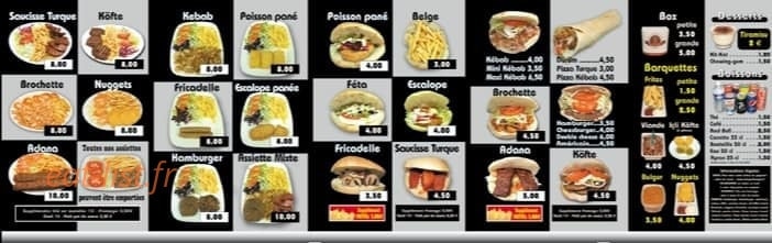 Kangal Kebab — carte page 1