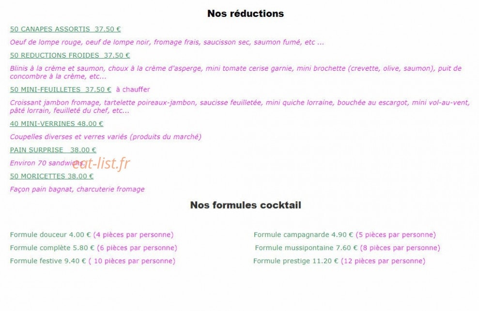 La maison des raviolis — carte page 1
