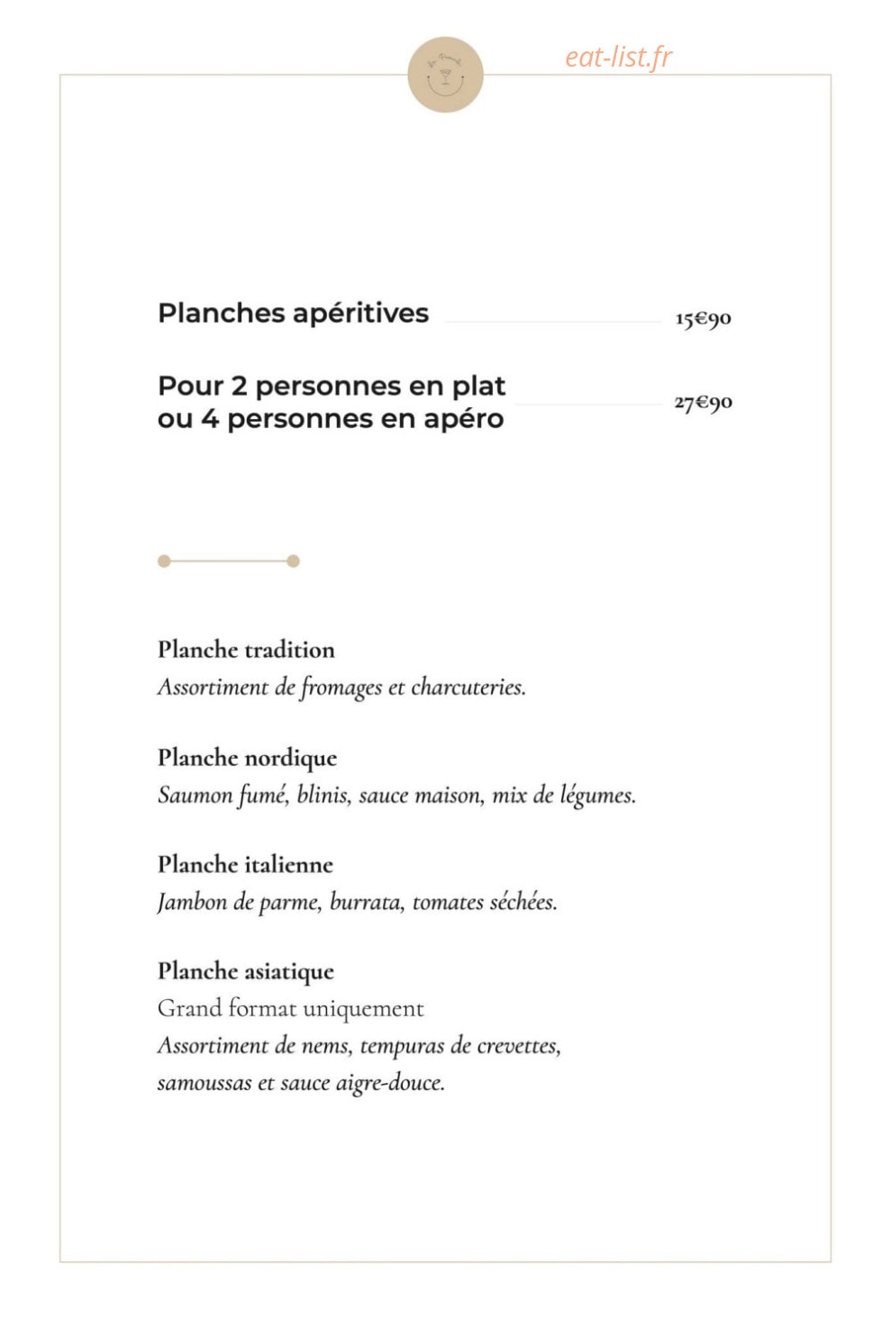 La Passerelle — carte page 1