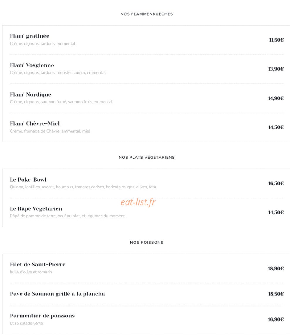 Le 7 de Table — carte page 2