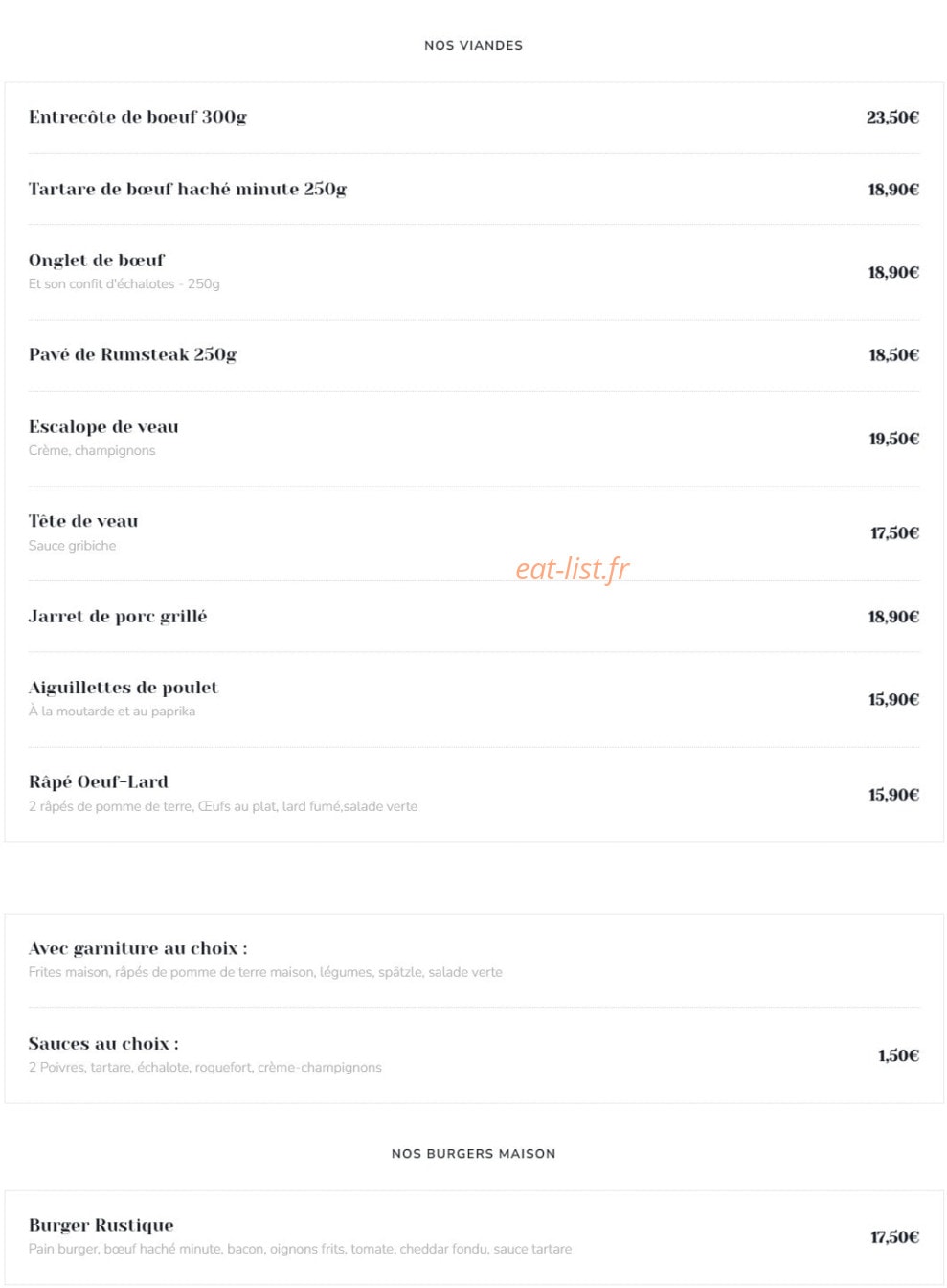 Le 7 de Table — carte page 3