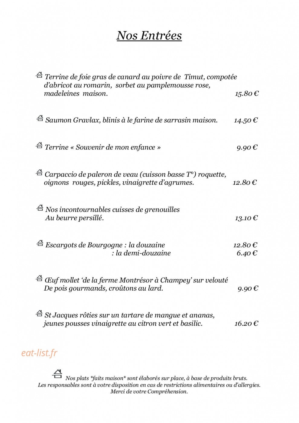 Le Petit Gourmandin — carte page 6