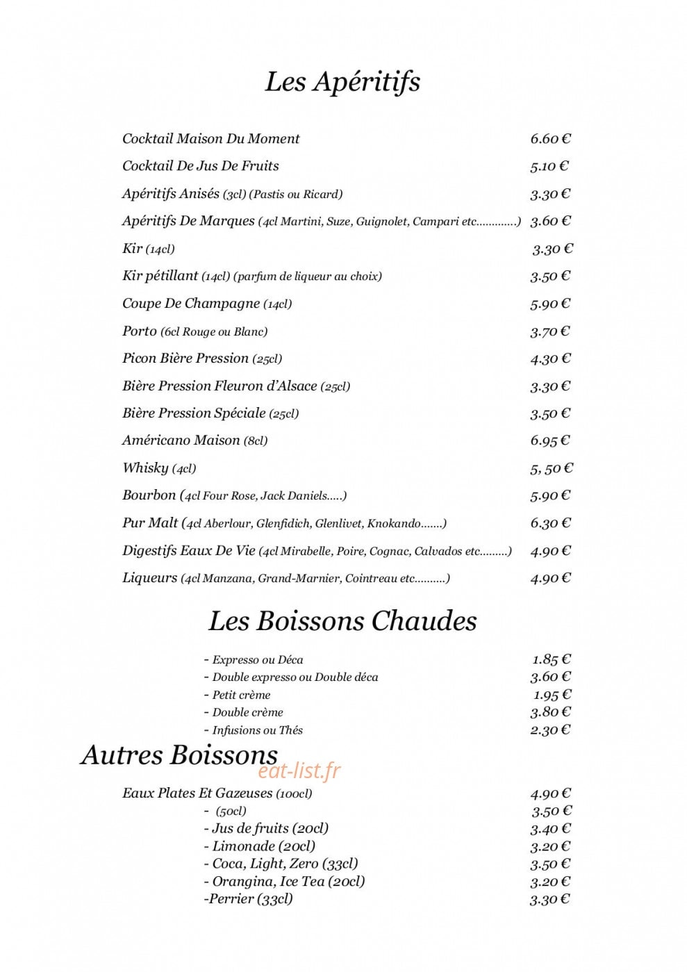 Le Petit Gourmandin — carte page 11
