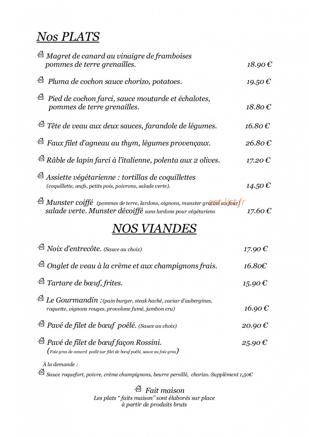 Le Petit Gourmandin — carte page 7