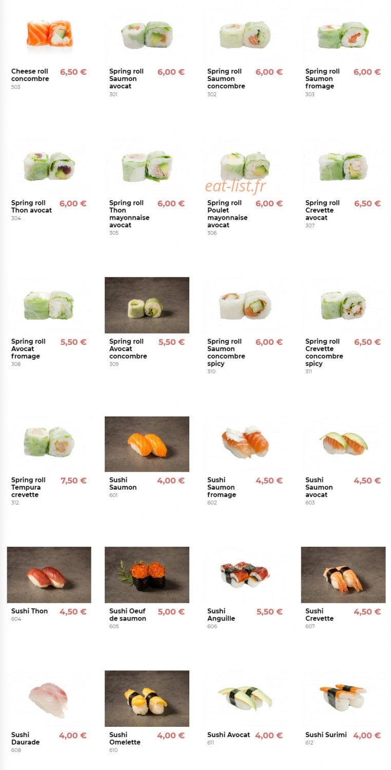 Line Sushi — carte page 7