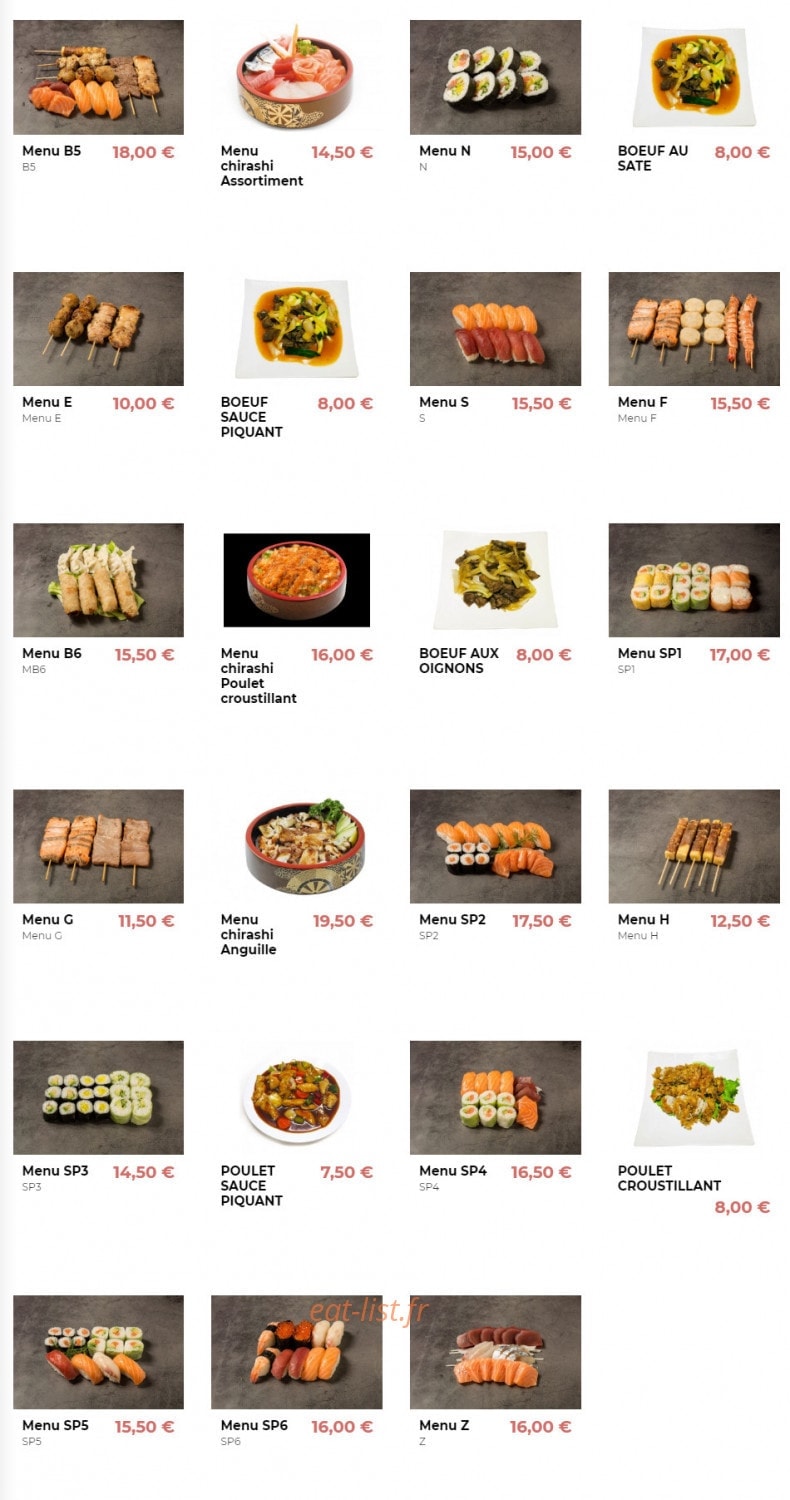 Line Sushi — carte page 3