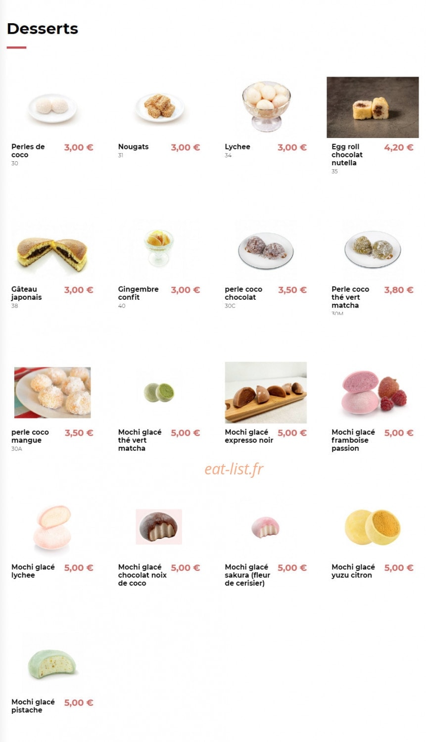 Line Sushi — carte page 10