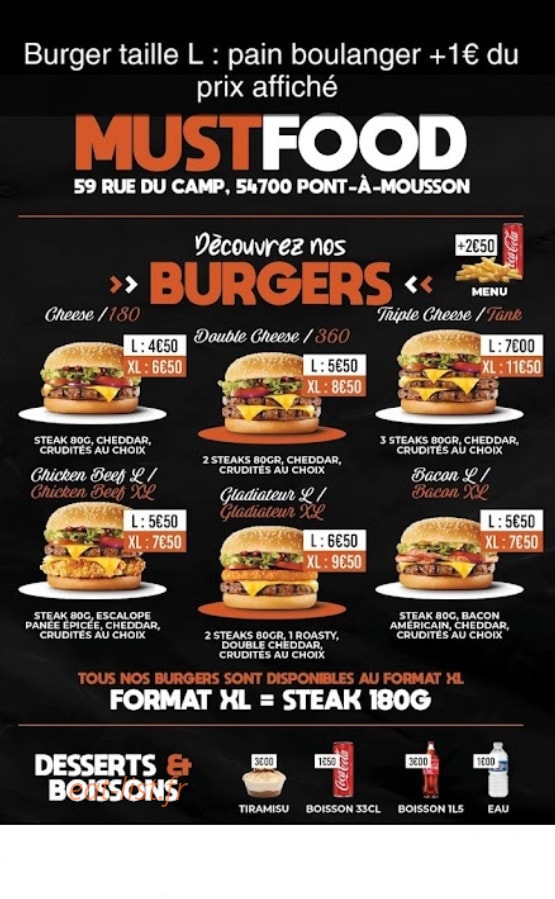 Must Food — carte page 2