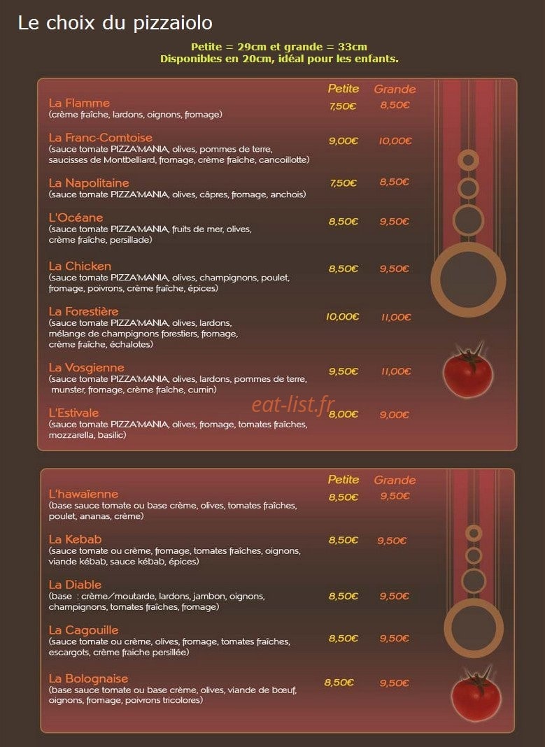 Pizzamania — carte page 5
