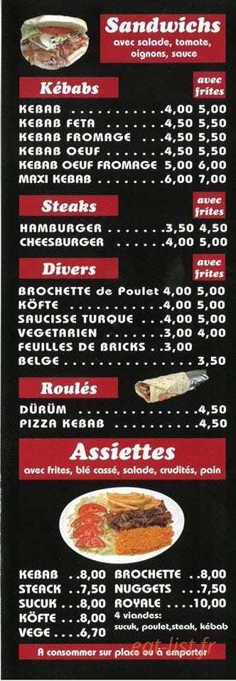 Taksim Kebab — carte page 2