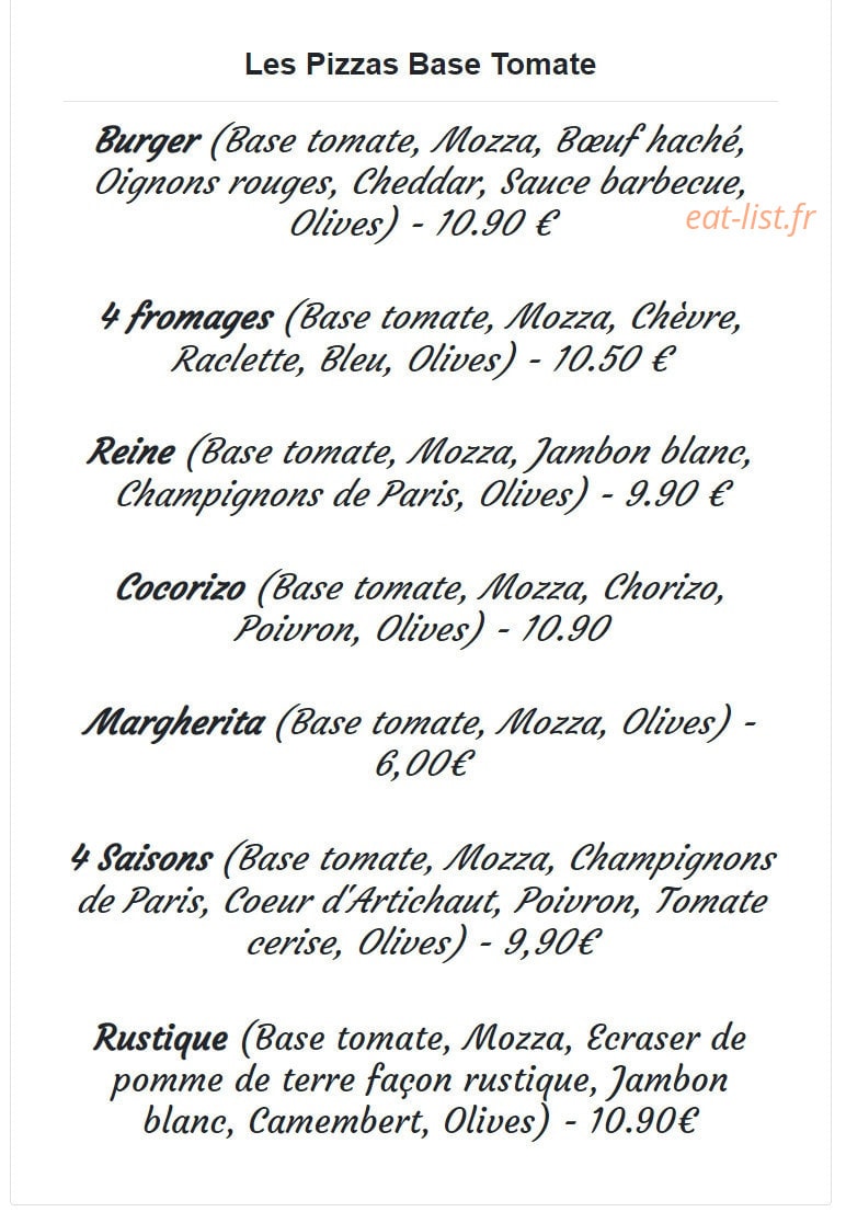 Les 4 Saisons — carte page 1
