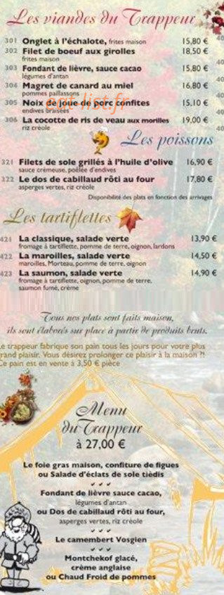 La Cabane du Trappeur — carte page 2