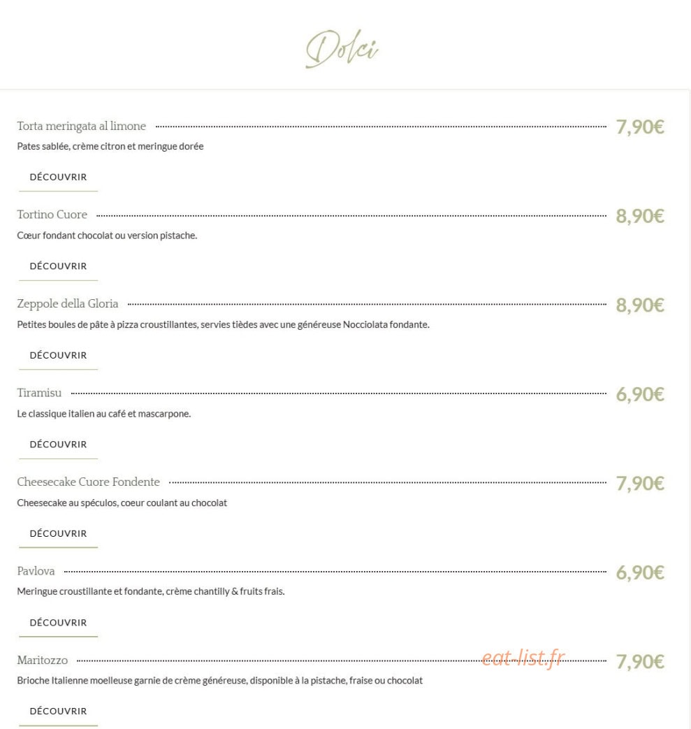 La Gloria ristorante — carte page 10