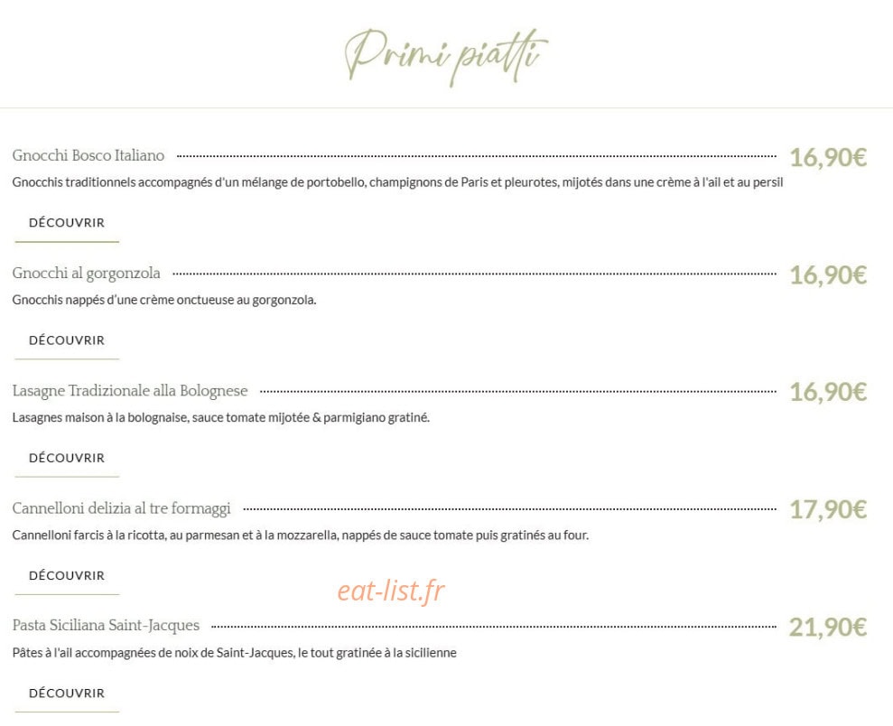 La Gloria ristorante — carte page 4