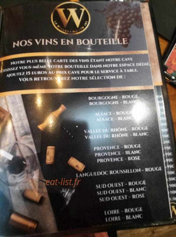 La Winery maison Jbs — carte page 9