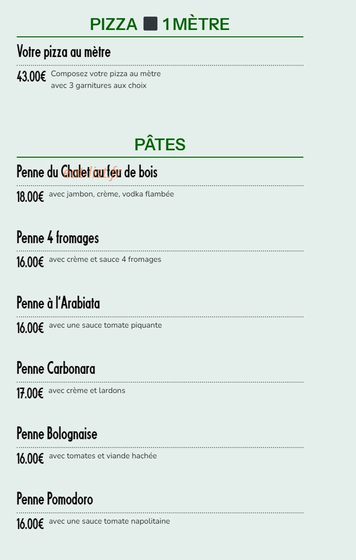 Chalet de Chenieres — carte page 9