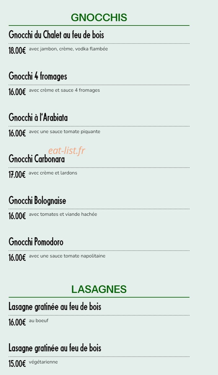 Chalet de Chenieres — carte page 10