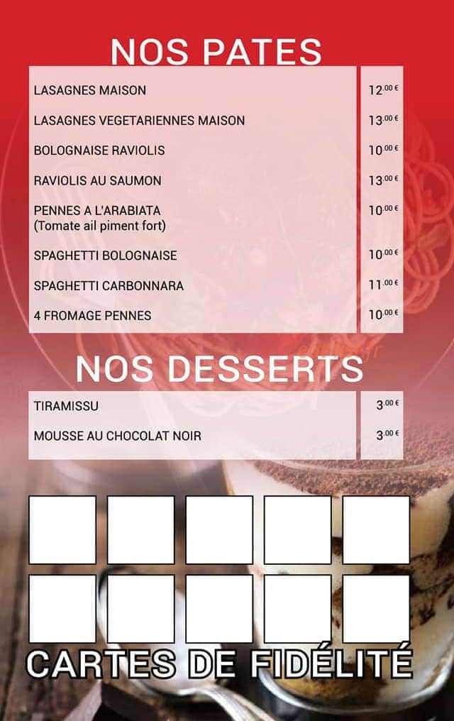 Mario's pizza — carte page 3