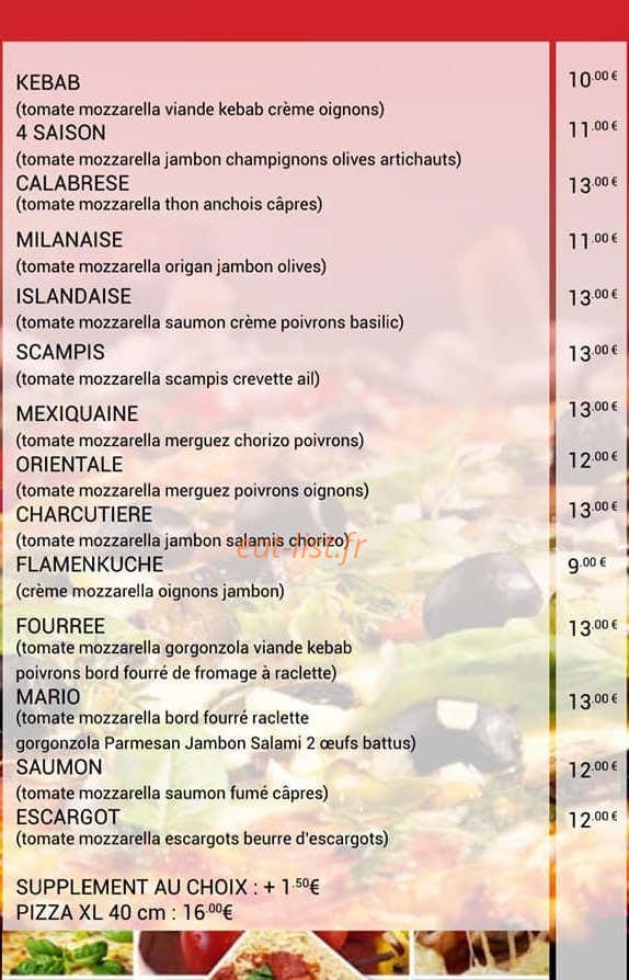Mario's pizza — carte page 2