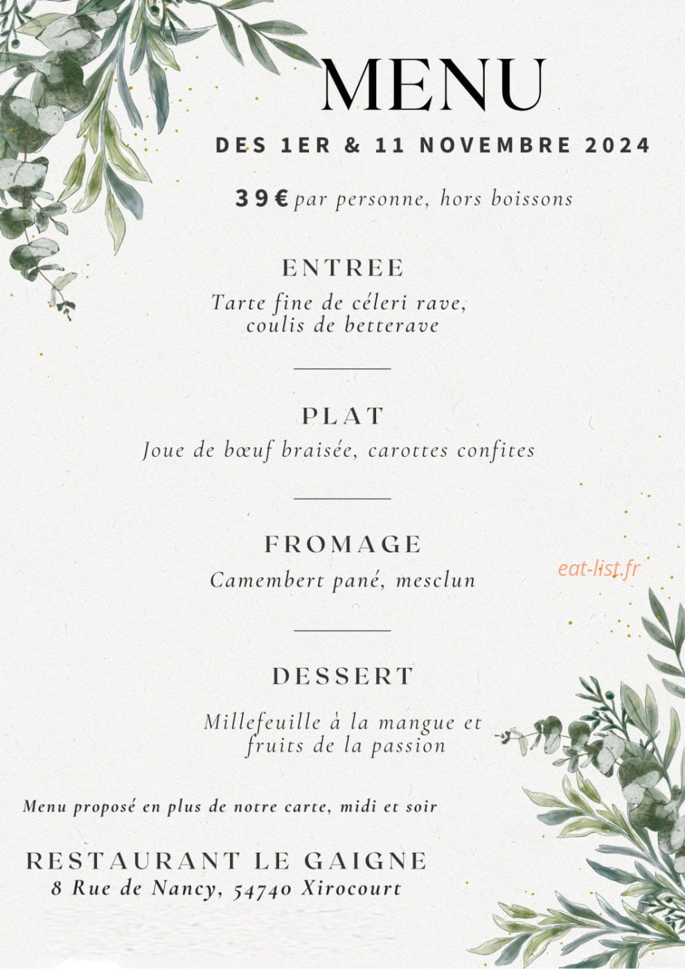 Le Gaigne — carte page 1