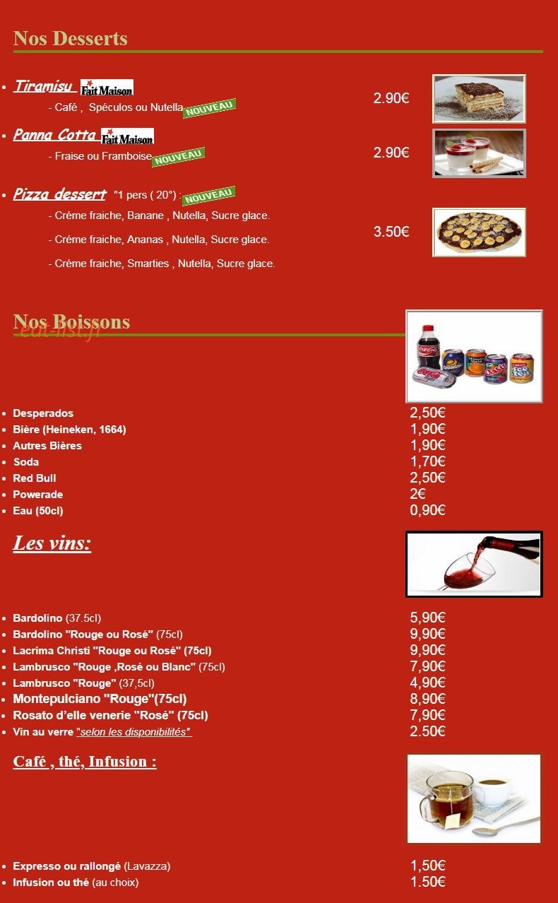 Stopizza — carte page 7