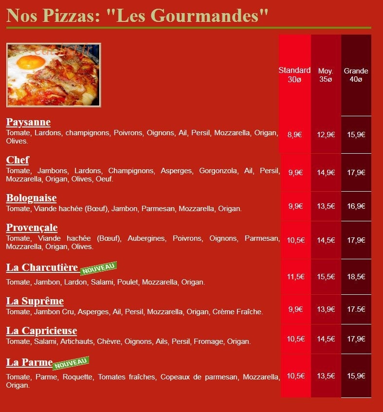 Stopizza — carte page 3