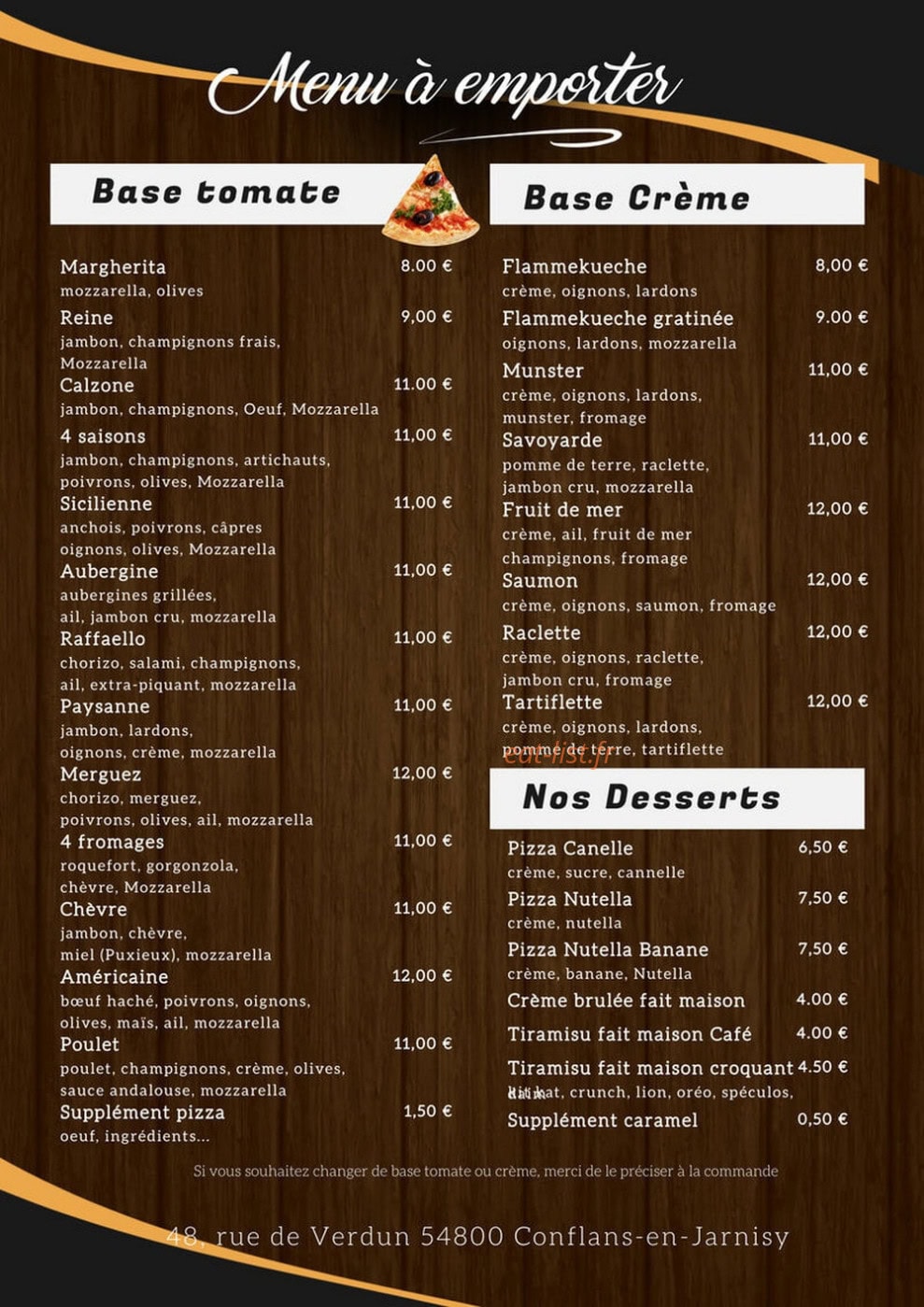 Chez Raffaello — carte page 1