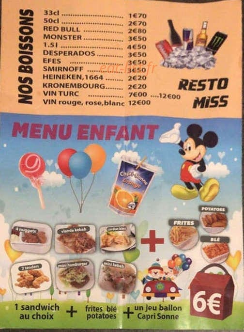 Resto Miss — carte page 4