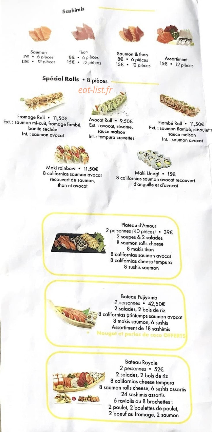 Akino Sushi — carte page 3