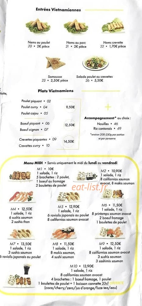Akino Sushi — carte page 6