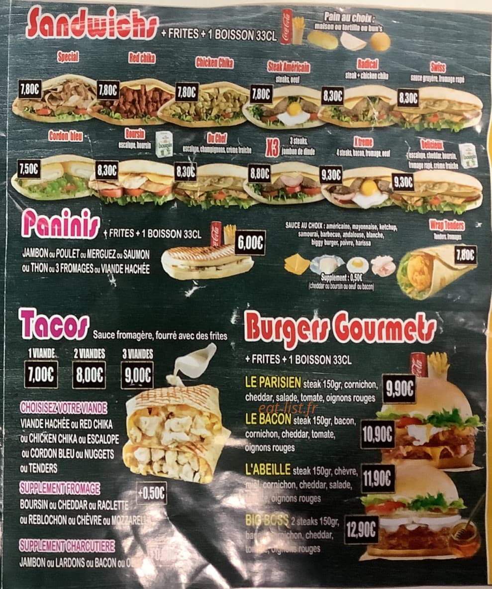 Andiamo Pizza — carte page 2