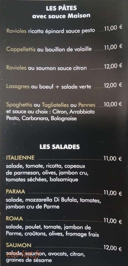 Restaurant Da Vinci — carte page 1