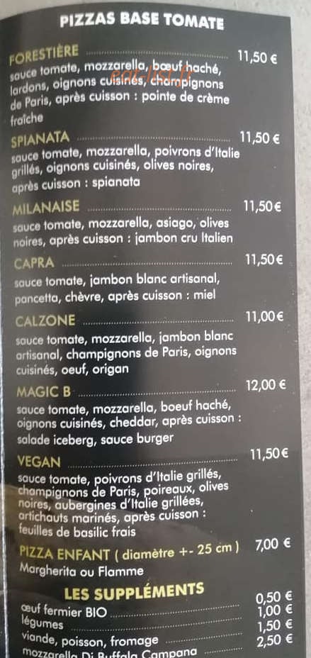 Restaurant Da Vinci — carte page 3