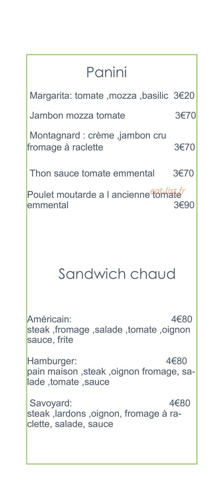 Chez Loulou — carte page 3