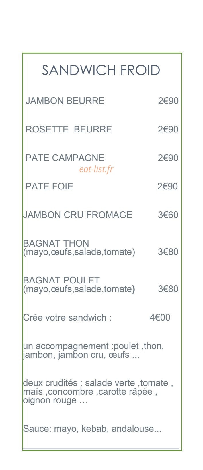 Chez Loulou — carte page 2